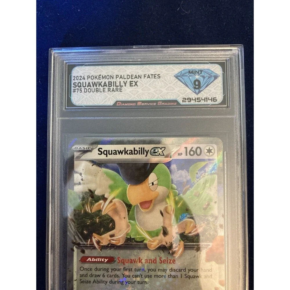 DSG Mint 9 Squawkabilly ex 075/091 SV: Paldean Fates Holo Double Rare